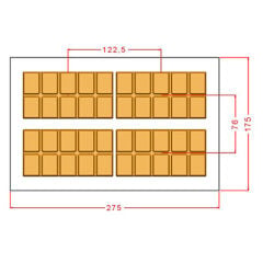 10-Piece Break Up Bar Chocolate Mould No: 1203