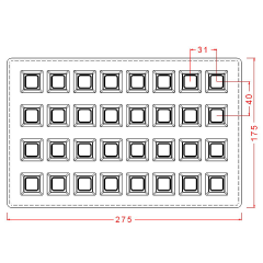 Square   Praline   Chocolate   Mould   No:   581