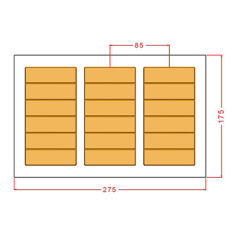 6 Dilimli Tablet Çikolata Kalıbı No. 1205