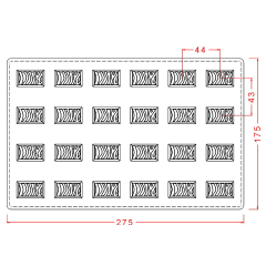 Rectangular   Praline   Chocolate   Mould   No:   579