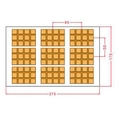 12 Gözlü Tablet Çikolata Kalıbı No. 1206
