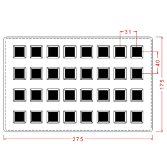 Square   Praline   Chocolate   Mould   No:   578