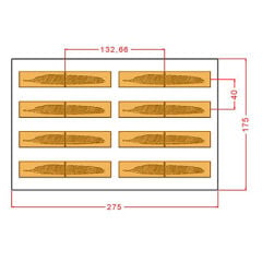 Kuş Tüyü Desenli Bar Çikolata Kalıbı No. 1208