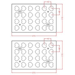 Heart Double Magnetic Chocolate Mould No: 1209