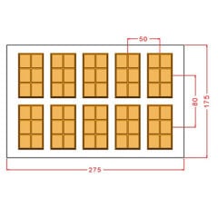 44 gr. Dubai Tablet Çikolata Kalıbı No. 1211