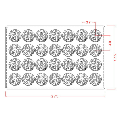 Round   Praline   Chocolate   Mould   No:   563