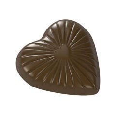 Heart   With   Lines   Chocolate   Mould   No:   561