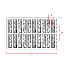 Bark   Texture   Bar   Chocolate   Mould   No:   559