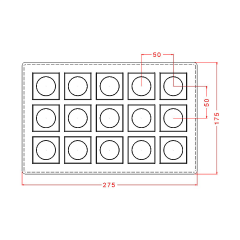 İçi Boş Kare Çikolata Kalıbı No: 558