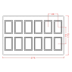 Rectangle   Praline   With   Boarder   Chocolate   Mould   No:   557