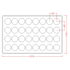 Praline   Chocolate   Mould   –   Smooth   Dome   (12g)   No:   553
