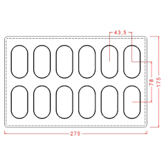 Flat   Oval   Piece   Chocolate   Mould   No:   548