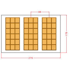 Tek Kalpli Tablet Çikolata Kalıbı No: 1217