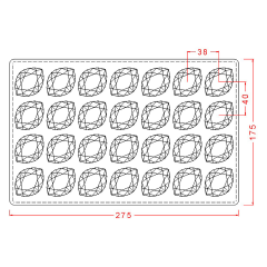 Elips Kristal Çikolata Kalıbı  No: 544