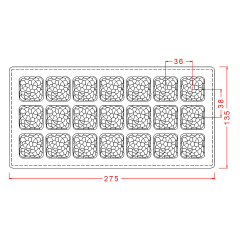 Baloncuklu Kare Spesiyal Çikolata Kalıbı No: 540