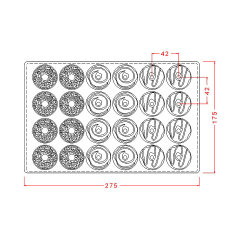 Assorted   Doughnut   Chocolate   Mould   No:   534