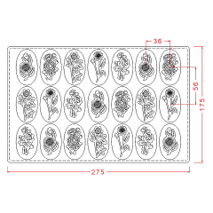 Flower   Caraques   Chocolate   Mould   No:   530