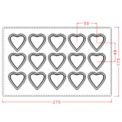 Heart   With   Boarder   Chocolate   Mould   No:   523