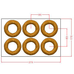 Susamlı Simit Çikolata Kalıbı No: 1238