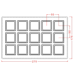 Square   With   Boarder   Chocolate   Mould   No:   518