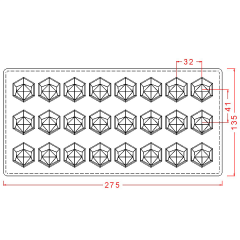 Geometric   Praline   Chocolate   Mould   No:   507