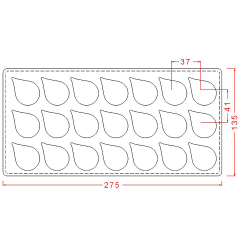 Tear   Drop   Chocolate   Mould   No:   506