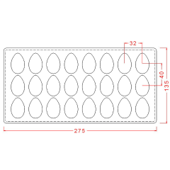 Thin   Almond   Chocolate   Mould   No:   493