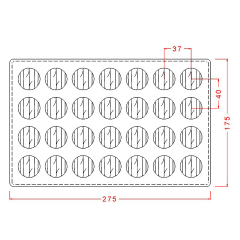 Round   Praline   Chocolate   Mould   No:   485