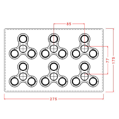 Fidget   Spinner   Chocolate   Mould   No:   482