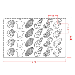 Assorted   Shell   Chocolate   Mould   No:   481