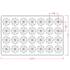 Swirl   Geometric   Cone   Praline   Chocolate   Mould   No:   480