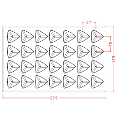 Smooth   Pyramid   Praline   Chocolate   Mould   No:   467