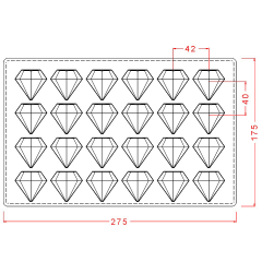 Diamond   Praline   Chocolate   Mould   No:   460