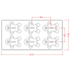 Gingerbread   Man   Chocolate   Mould   No:   459