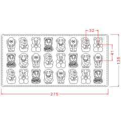 Assorted   Animals   Chocolate   Mould   No:   455