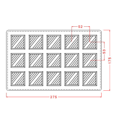 Kare Spesiyal Çikolata Kalıbı No: 452
