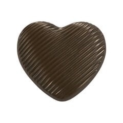 Heart   With   Lines   Chocolate   Mould   No:   444