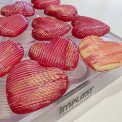 Çizgili Kalp Çikolata Kalıbı No: 444