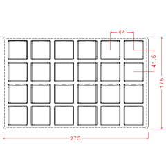 Square Praline Chocolate Mould No: 439