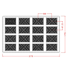 Rectangular   Praline   Chocolate   Mould   No:   438