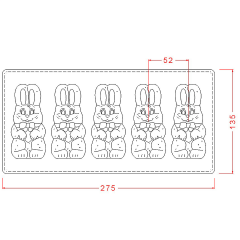 Rabbit Chocolate Mould No: 431