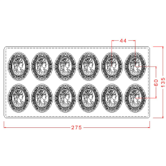 Brooch   Chocolate   Mould   No:   429
