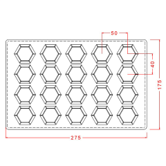 Hexagon   Praline   Chocolate   Mould   No:   426