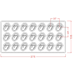 Tongue   Praline   Chocolate   Mould   No:   420