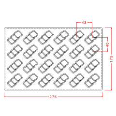 Three   Square   Praline   Chocolate   Mould   No:   401