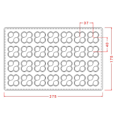4-Peak Praline Chocolate Mould No: 397