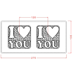 I Love You Tablet Çikolata Kalıbı No: 394