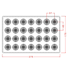 Dome   Praline   With   Star   Design   Chocolate   Mould   No:   387