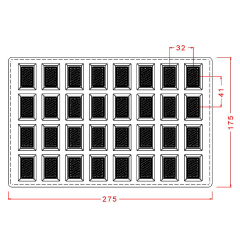 Rectangular   Praline   Chocolate   Mould   No:   383