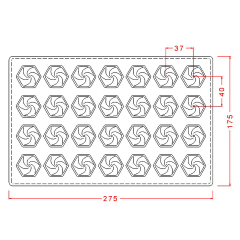 Hexagon Praline Chocolate Mould No: 379